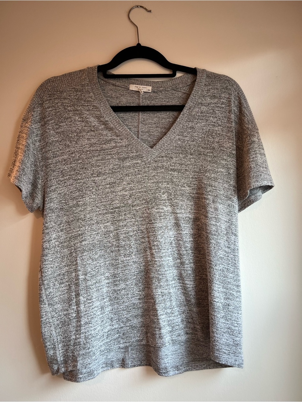 rag & bone Heather Grey V-Neck Short Sleeve Tee